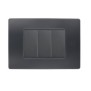 Placca Flexa Tecnopolimero Antracite Nea 3 Moduli Simon Urmet 11803.AN