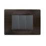 Placca Flexa Tecnopolimero Wenge 3 Moduli Simon Urmet 11803.WE