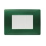 Placca Flexa Tecnopolimero Verde 3 Moduli Simon Urmet 11803.VR