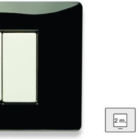 Placca Master Mix 2 posti Nero Panther 21MX202