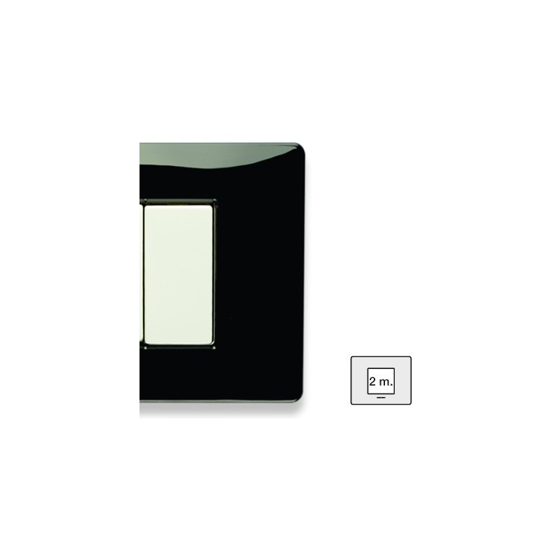 Placca Master Mix 2 posti Nero Panther 21MX202