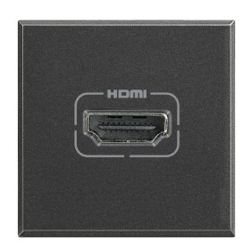 Presa Video HDMI 2 posti Antracite Serie Civili Bticino Axolute Scura HS4284
