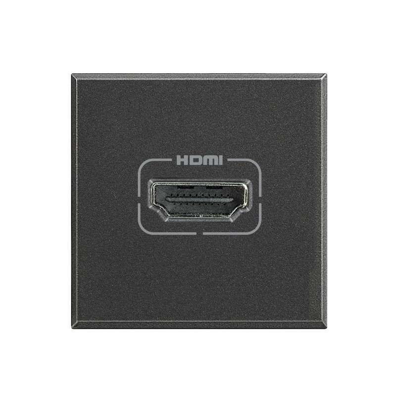 Presa Video HDMI 2 posti Antracite Serie Civili Bticino Axolute Scura HS4284
