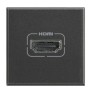 Presa Video HDMI 2 posti Antracite Serie Civili Bticino Axolute Scura HS4284