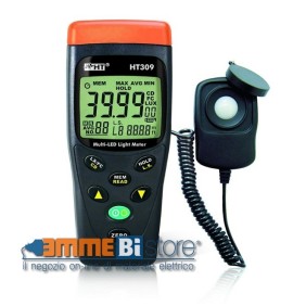 Luxmetro digitale misura di illuminamento su sorgenti anche LED HT309
