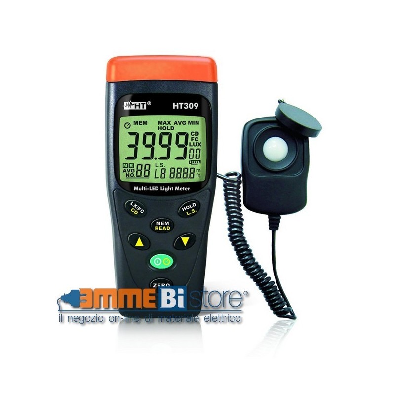 Luxmetro digitale misura di illuminamento su sorgenti anche LED HT309