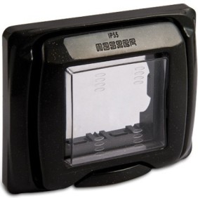 SUB Placca protezione IP55 2 posti Antracite  Serie Civili Master  43702