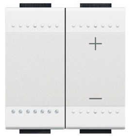 Variatore A Pulsante Universale 2 Posti Serie Civili Bticino LivingLight N4411N