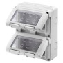 Contenitore Verticale Protetto 8 posti 4x2 IP55 per Serie Gewiss System Grigio Ral 7035 - GW27051