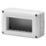 Contenitore orizzontale 4 posti per serie Gewiss System White IP40 Grigio Ral7035 - GW27004