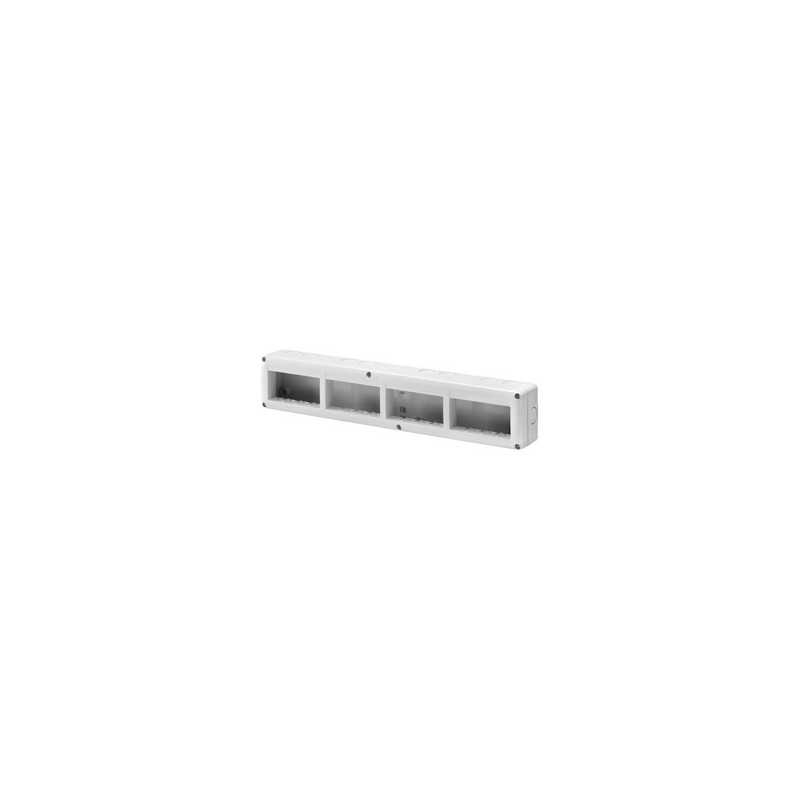 Contenitore orizzontale 16 posti -Modulo 4x4 per serie Gewiss System White IP40 Grigio Ral7035 - GW27008