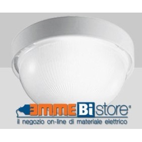 Plafoniera Bianca E27 IP43 a soffitto e parete Prisma Drop 25