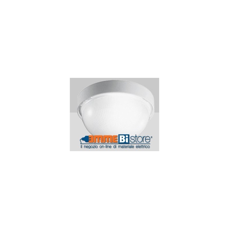 Plafoniera Bianca E27 IP43 a soffitto e parete Prisma Drop 25