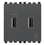 Prese di Alimentazione Usb 5V 2,1A 2 uscite fontali Serie Civili Vimar Eikon. 20295
