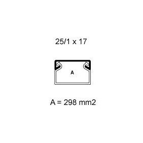 Canalina Bocchiotti  25x17  passacavi con base forata  stecca 2 metri 00603