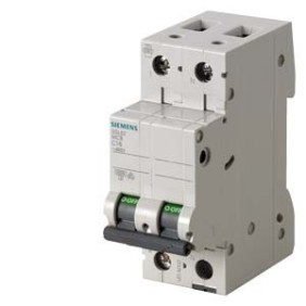 Interruttore Automatico Magnetotermico 2 Poli 2 Moduli 6A 10kA  Siemens 5SL42067