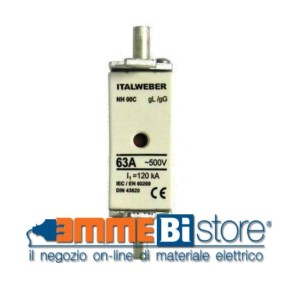 Fusibile in ceramica  coltello tipo NH0 500V curva gG 125 A