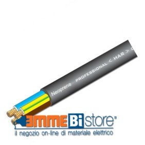 Cavo Neoprene o Policloroprene 3x1,5 con giallo verde