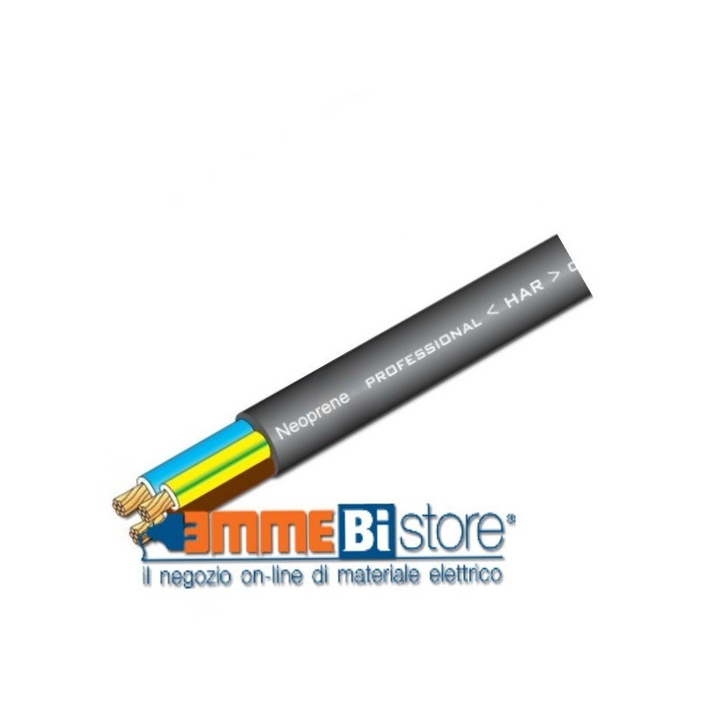 Cavo Neoprene o Policloroprene 3x2,5 con giallo verde