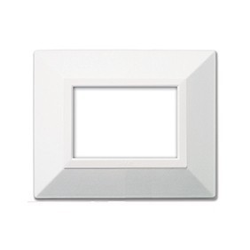 Placca AVE 44P93B "Zama 44" 3 moduli Bianco Ral 9010