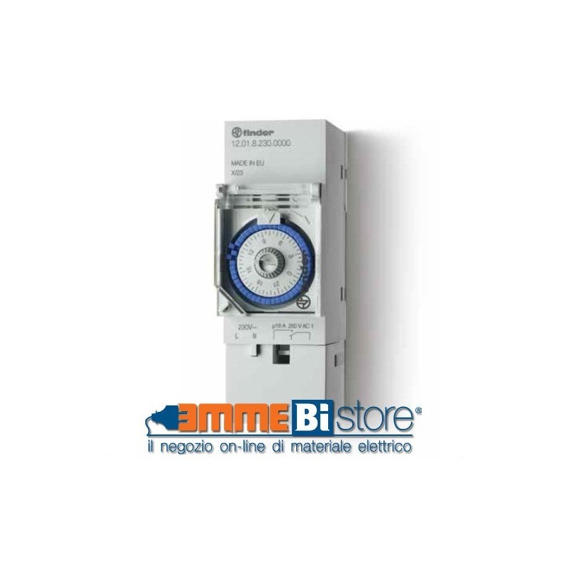 Orologio meccanico giornaliero 1 scambio 2 Moduli Finder 120182300000