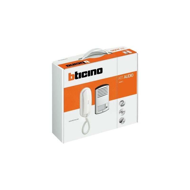 Kit Citofono Monofamiliare 2 fili con pulsantiera Sfera Ticino 366811