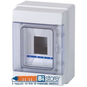 Centralino da Parete 2/4Moduli Porta Trasparente IP65 Master M04904-T