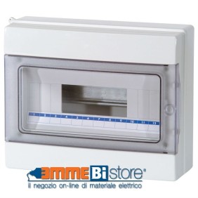 Centralino da Parete 12 Moduli Porta Trasparente IP65 Master M04912-T