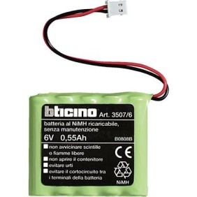 Batteria per sirena interna 6V 0.5Ah Bticino 3507/6