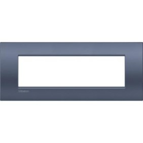 Placca 7 posti quadra blue moon LivingLight Air Bticino LNC4807BM