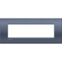 Placca 7 posti quadra blue moon LivingLight Air Bticino LNC4807BM