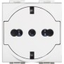 Presa Schuko Bipasso FLAT 10/16A 2 Posti Serie Civili Bticino Light N4140/16F