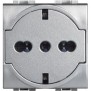 Presa Schuko Bipasso FLAT 10/16A 2 Posti Serie Civili Bticino Light Tech NT4140/16F