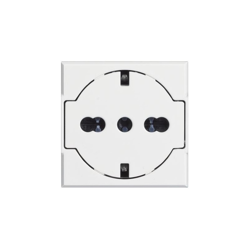 Presa 2P+T 16A 250 Vac con contatti laterali di terra 