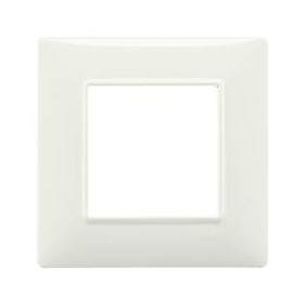 Placca Vimar Plana 2 moduli, tecnopolimero, avorio 14642.02