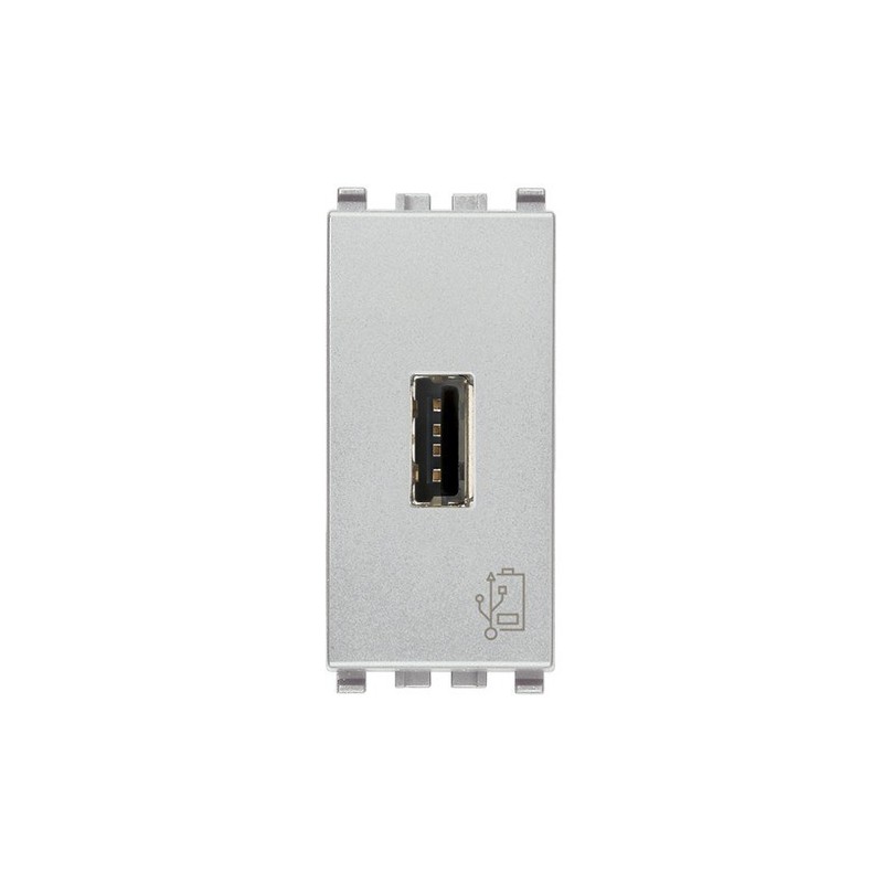 Prese di Alimentazione Usb 5V 1,5A 1 uscita fontali Serie Civili Vimar Eikon Next. 20292.N