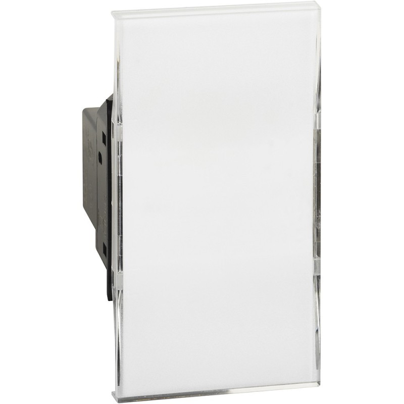 Pulsante Unipolare con targa portanome Bticino Living Now K4040