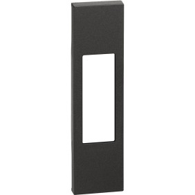 Cover per prese, interruttori bipolari e pulsanti a tirante colore nero Bticino Living Now KG02