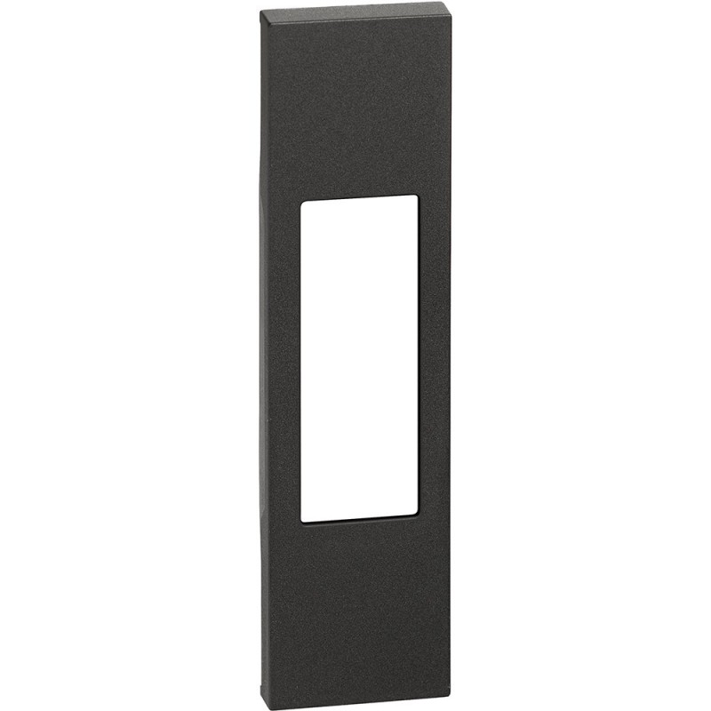 Cover per prese, interruttori bipolari e pulsanti a tirante colore nero Bticino Living Now KG02