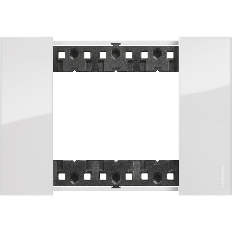 Placca Ghiaccio Bticino Living Now tre posti tecnopolimero KA4803DW