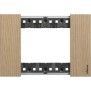 Placca Rovere Bticino Living Now tre posti legno KA4803LM