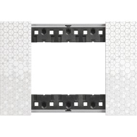 Placca Pixel  Bticino Living Now tre posti Tecnopolimero KA4803MW