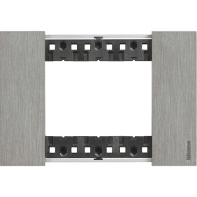 Placca Acciaio Bticino Living Now tre posti Zama KA4803ZG