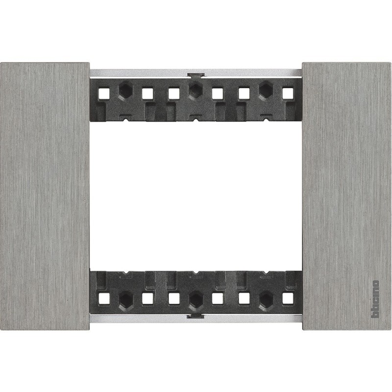 Placca Acciaio Bticino Living Now tre posti Zama KA4803ZG