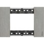 Placca Acciaio Bticino Living Now tre posti Zama KA4803ZG