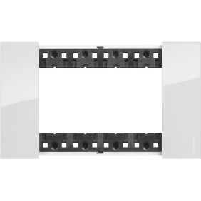 Placca Ghiaccio Bticino Living Now quattro posti tecnopolimero KA4804DW