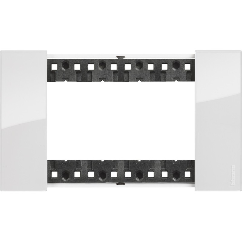 Placca Ghiaccio Bticino Living Now quattro posti tecnopolimero KA4804DW