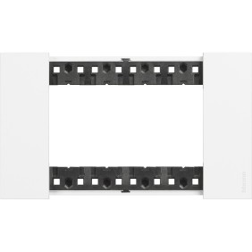 Placca Bianco Bticino Living Now quattro posti tecnopolimero KA4804KW