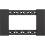 Placca Nero Bticino Living Now quattro posti tecnopolimero KA4804KG