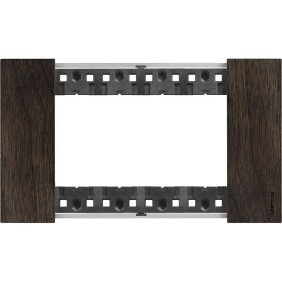 Placca Noce Bticino Living Now quattro posti legno KA4804LG